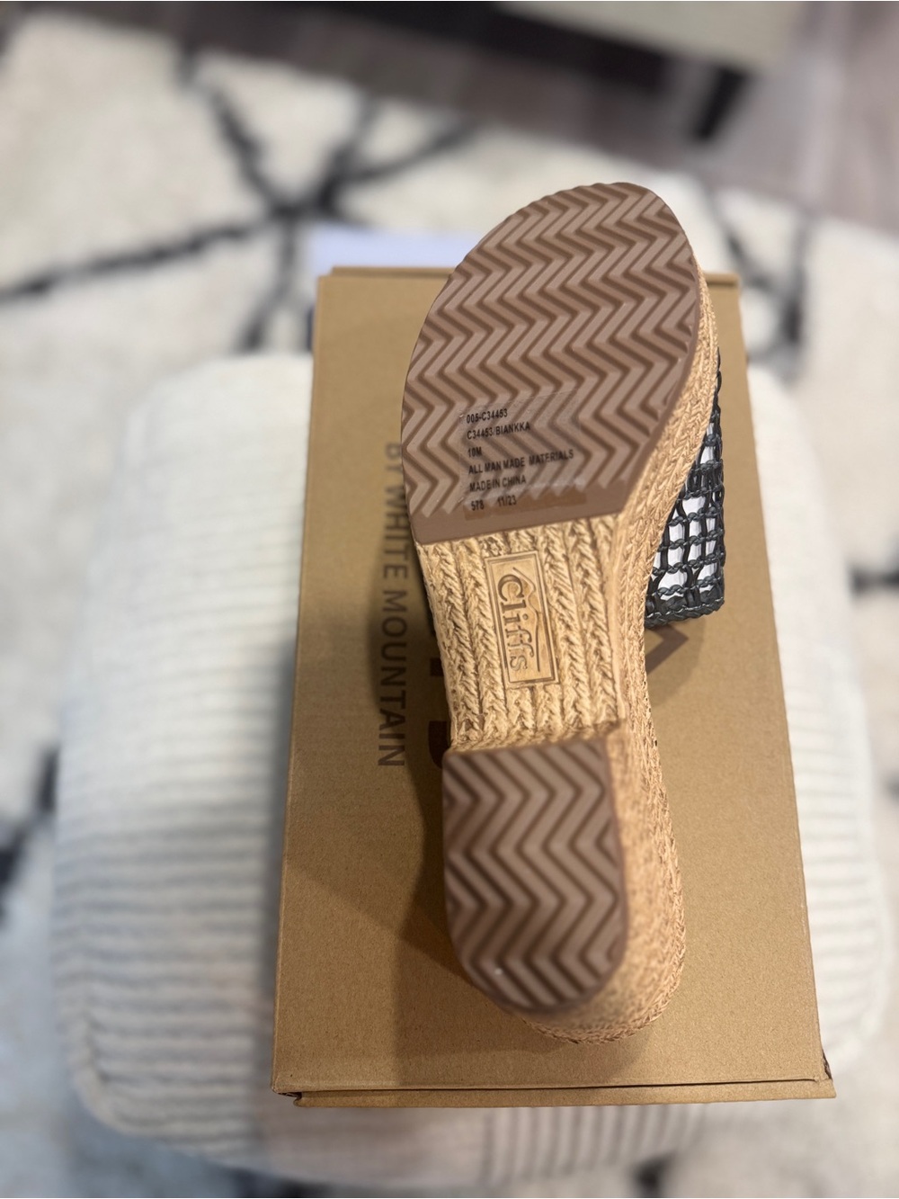 Cliffs By White Mountain Biancia Espadrille Platform Sandal-NWT-Size 10 - Picture 5 of 10